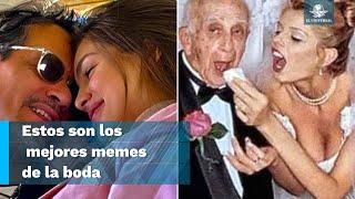 ¿Para el amor hay edad?; boda entre Marc Anthony y Nadia Ferreira desata memes