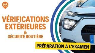 Examen de Permis De Conduire - Question Éxterieurs et Sécurité Routière 2024