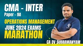 P9A OPERATIONS MANAGEMENT MARATHON I CMA INTER I JUNE 2024