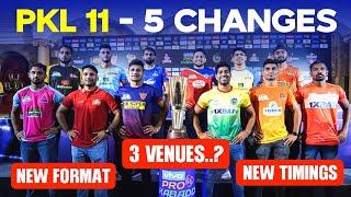 5 Big Changes in Pro Kabaddi Season 11 | Format, Venues, Time-outs & More