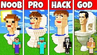 Minecraft Battle: NOOB vs PRO vs HACKER vs GOD! SKIBIDI TOILET HOUSE BUILD CHALLENGE in Minecraft