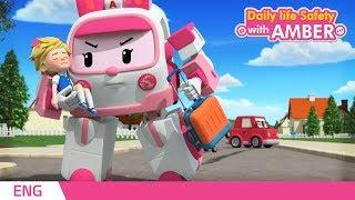  Daily life Safety with AMBER  | EP 01 - 04 | Robocar POLI | Kids animation