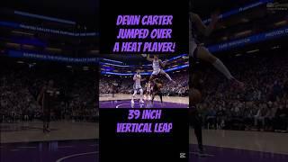 DEVIN CARTER Jumped Over Who?! 39 inch Vertical Leap! #nba #devincarter #shorts #sacramentokings