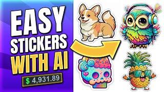 Make PASSIVE INCOME with STUNNING AI Stickers (Midjourney Tutorial) Print on Demand