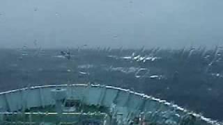 CalMac ferry in rough seas