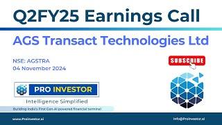 AGS Transact Technologies Ltd. | Q2FY25 | Earnings Conference Call | #earningcall #concall #ags