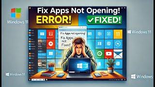 How To Fix Windows Apps Not Opening Or Launching | Easy Step-by-Step Guide