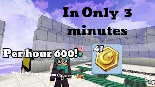 HOW TO GET STAR AND MOON COINS IN SKYBLOCK BLOCKMAN GO EASY 600 PER HOUR.