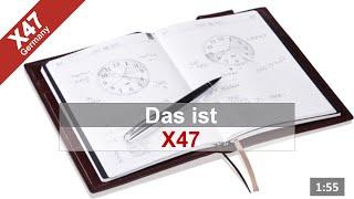 X47 - ein Terminplaner der feinen Art - aus Leder und Papier (X47-001)