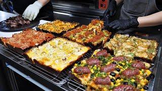 역대급 미친토핑! 피자 달인의 아메리칸 스타일 피자 몰아보기 / American style pizza master / korean street food