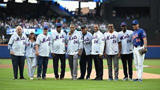 Michael Mays, Willie's Son, Throws First Pitch