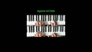 Against All Odds (Phil Collins) piano rhythm and chord notes, cover song