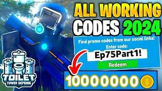 ️All New️ TOILET TOWER DEFENSE ROBLOX CODES 2024 - TOILET TOWER DEFENSE CODES - TTD CODES