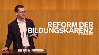 Reform der Bildungskarenz - Johannes Gasser