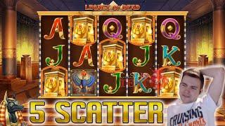 5 SCATTER BONUS TRIGGER in LEGACY OF DEAD (Play'n Go) - 5€ BET