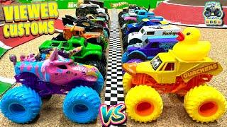 Toy Diecast Monster Truck Racing Tournament | VIEWER CUSTOMS designed & painted by our fans! RACE #1