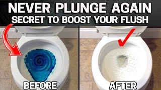 Secret way to BOOST your TOILET FLUSH FOR FREE - STOP CLOGS