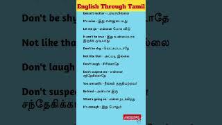 Spoken English in Tamil