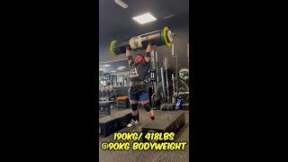 190kg STRICT log press @ 89kg bodyweight