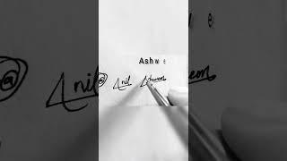 Ashween's Awesome Signature Design ️ #signature #shorts #signaturesignings