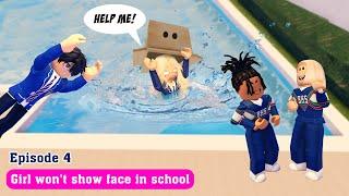  MASK GIRL EPISODE 4: Girl Won't Show Face In School | Roblox Crush Idol