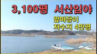 충남 서산임야 3100평, 앞마당이 4만평저수지, 자연녹지지역, 바다 1km  바다낚시, 저수지낚시, 싼임야, 구거접, 개인 캠핑장, 체류형쉼터