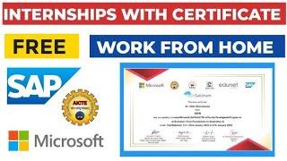 Microsoft SAP Online Internship with Certificate 2024 | Work From Home | No exam No fees #internship