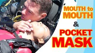 PADI Rescue Exercise 7 | Unresponsive Diver at the Surface | Mouth-to-Mouth and Pocket Mask