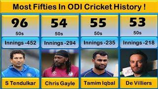 Most Fifties In ODI Cricket History ! top 40 Players ! Mm6 Sports