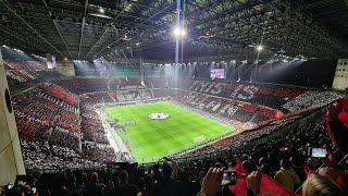 CRAZY atmosphere at the San Siro for AC Milan - Napoli in the Champions League