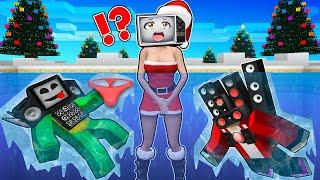 JJ and Mikey STOLE UNDERWEAR a SANTA TV WOMAN in ICE POOL in Minecraft - Maizen