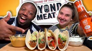 Beyond Meat Tacos + Unboxing [Cooking with K&J]