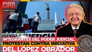 Integrantes del Poder Judicial protestan contra iniciativa del López Obrador