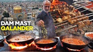 Mast Qalander | Sehwan Street Food | Lal Shahbaz Dargah | Jholay Laal  | Qalmi Tikka BBQ, Pakistani