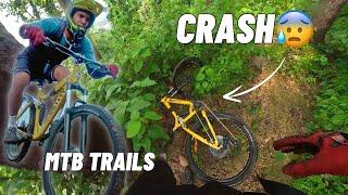 Extreme cycling trails me hogya crash| MTB trails