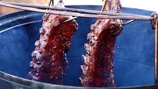 How to hang ribs in the Weber Smokey Mountain without tools | WSM smoking meat