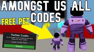 ROBLOX | Amongst Us ALL WORKING CODES *FREE PET CODE*