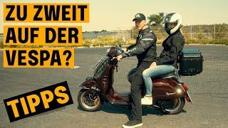 Zu zweit auf der Vespa GTS fahren?  Tipps