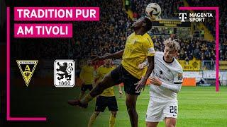 Alemannia Aachen - TSV 1860 München, Highlights mit Live-Kommentar | 3. Liga | MAGENTA SPORT