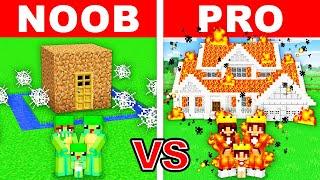NOOB vs PRO: ELEMENTAL FAMILY HOUSE Build Challenge In Minecraft!