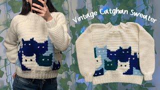 Crochet Vintage Catghan Sweater Tutorial