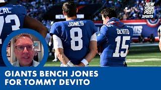 Giants exile Daniel Jones to third-string as Tommy DeVito takes over