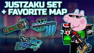 JustZaku SET + Favorite Map | Pixel Gun 3D