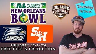 College Football Free Pick - Georgia Southern vs Sam Houston - Thursday 12/19/24 | Picks And Parlays