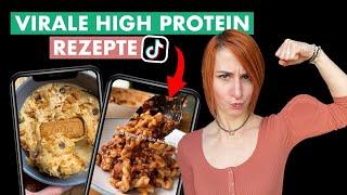 Ich teste virale HIGH PROTEIN Rezepte von TikTok