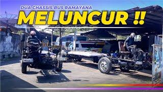 2 CHASSIS BUS RAMAYANA MELUNCUR KE KAROSERI !! MORODADI ATAU ADI PUTRO ??