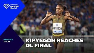 Faith Kipyegon qualifies for 1500m final with Rome win - Wanda Diamond League 2024