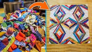 Turning Old Scraps into a Gorgeous String Quilt