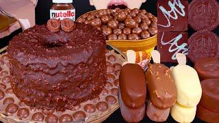 ASMR MALTESERS DUBAI CHOCOLATE ICE CREAM NUTELLA DESSERT MUKBANG두바이 초콜릿 먹방ドバイチョコレート 咀嚼音EATING SOUNDS