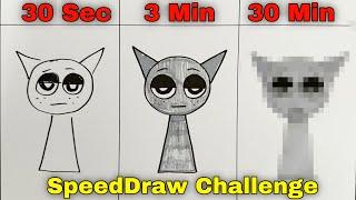 Drawing INCREDIBOX SPRUNKI ( GRAY ) in 30 Sec, 3 Min and 30 Min.